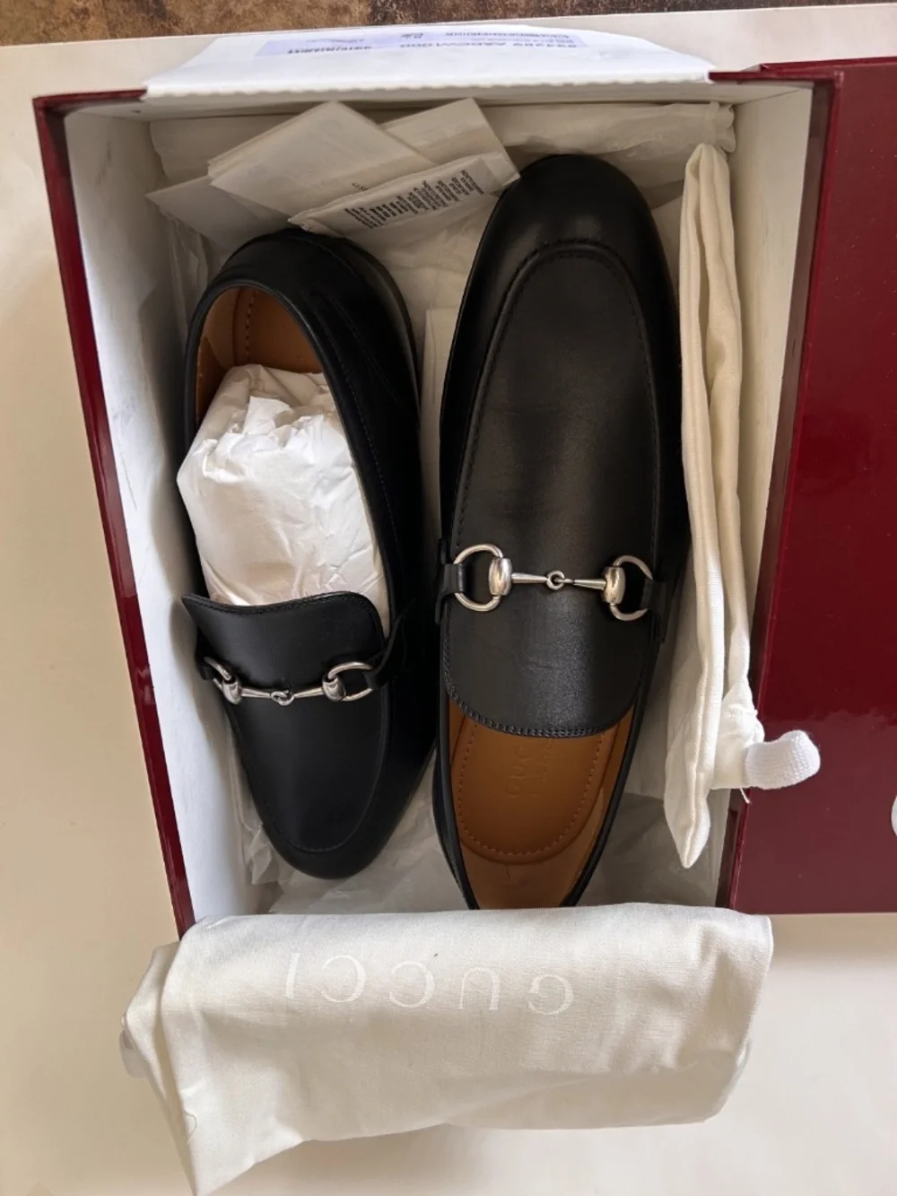 GUCCI Men's Black Jordaan Loafer w/ Silver Horsebit Size 9.5 (US) 834289 AADCW